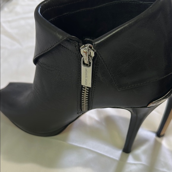 Michael‎ Kors Black Heeled Boots with Peep-Toe Design. - Picture 1 of 7
